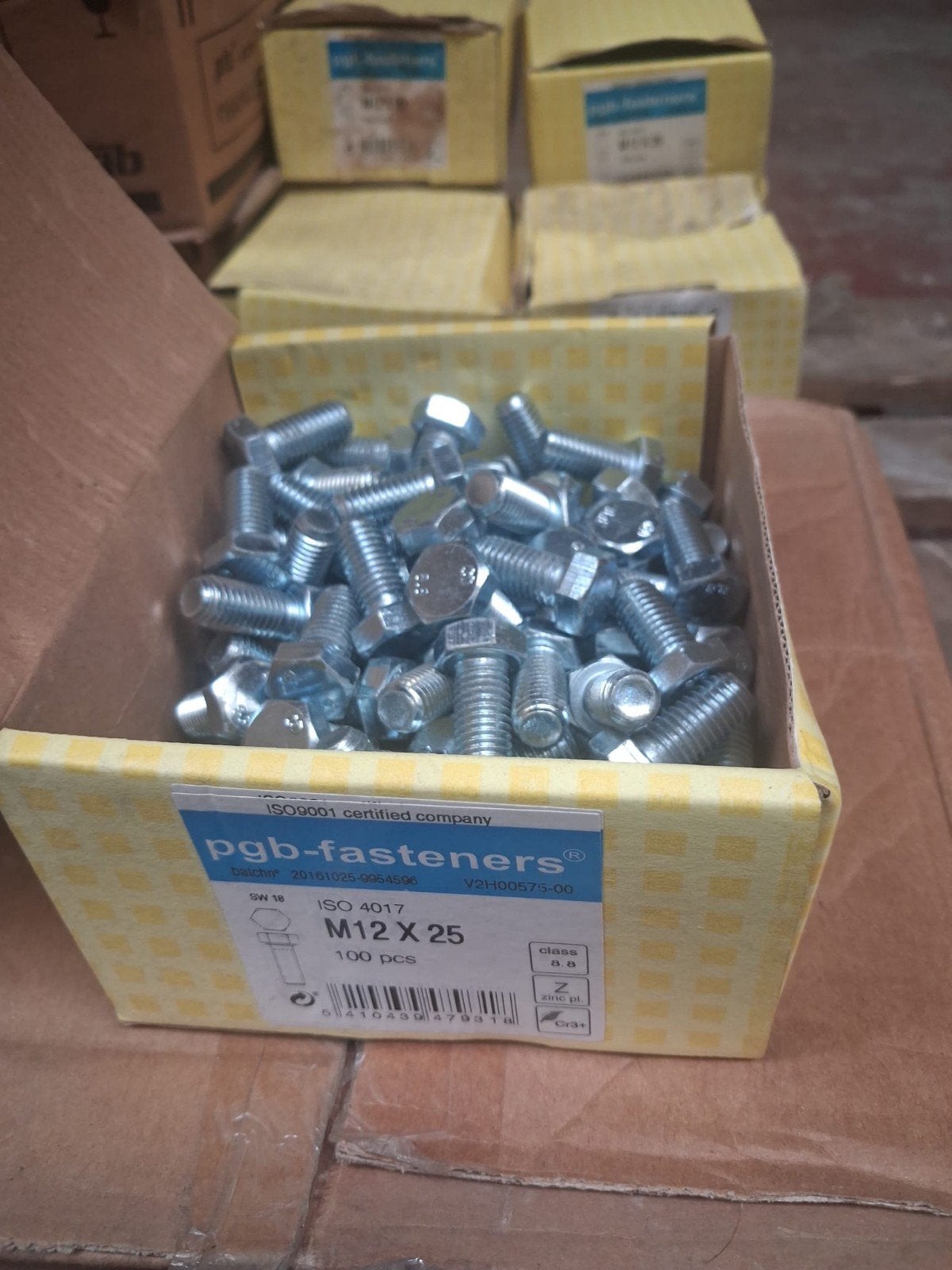 Boulons Hexagonaux, M12x25, PGB Fasteners. 10€ la boîte., Bricolage & Construction, Quincaillerie & Fixations, Enlèvement ou Envoi