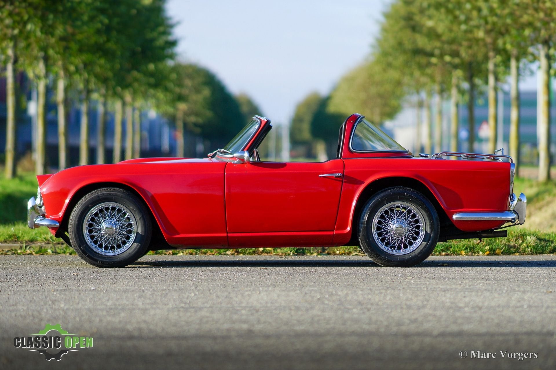 Triumph TR4, Auto's, Lederen bekleding, Zwart, Cabriolet, Bedrijf