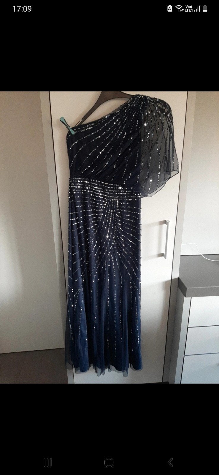 Robe de soirée longue taille 36, bleu foncé, Vêtements | Femmes, Robe de gala, Enlèvement ou Envoi, Taille 36 (S), Comme neuf