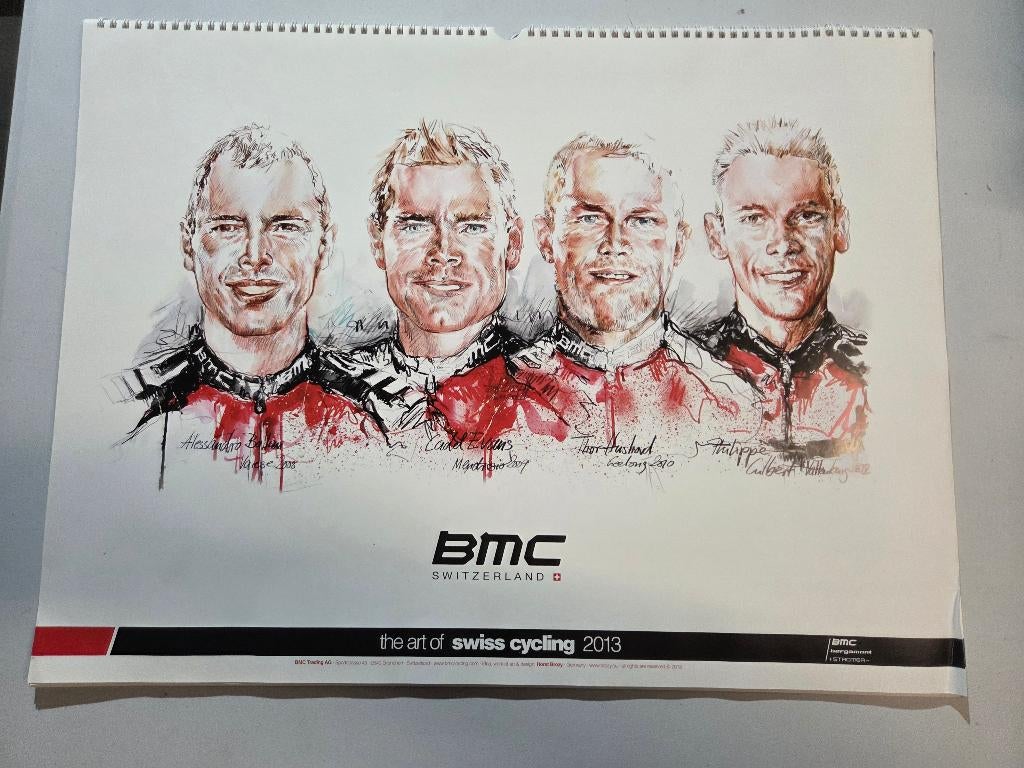 Muurkalender wielerclub BMC, 2013, verzamelitem, Ophalen of Verzenden, Zo goed als nieuw, Overige typen