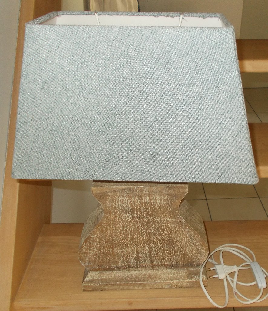Mooi lamp met houten voet, Ophalen, Art deco, Hout, Sfeerlamp