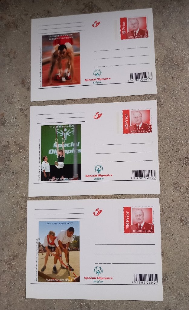 Set van drie briefkaarten, Timbres & Monnaies, Enlèvement ou Envoi, Carte postale
