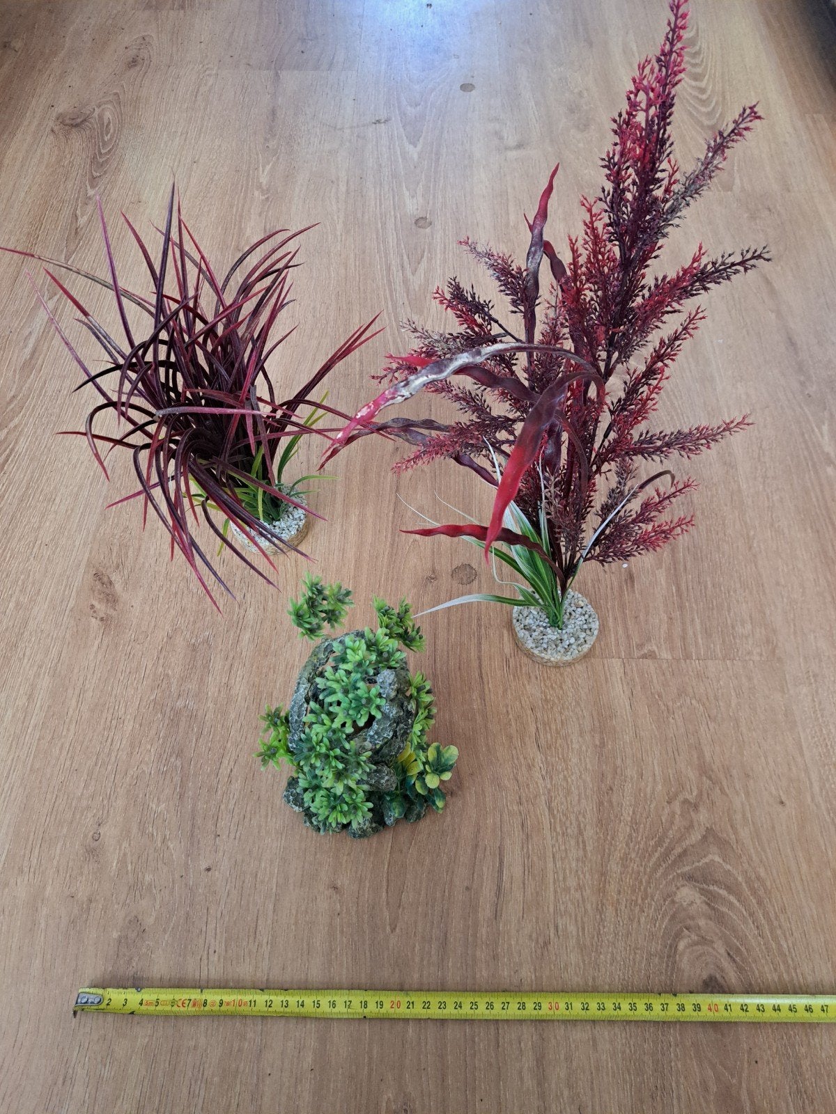 Lot de 3 plantes artificielles pour aquarium, Animaux & Accessoires, Enlèvement, Utilisé, Decoratie