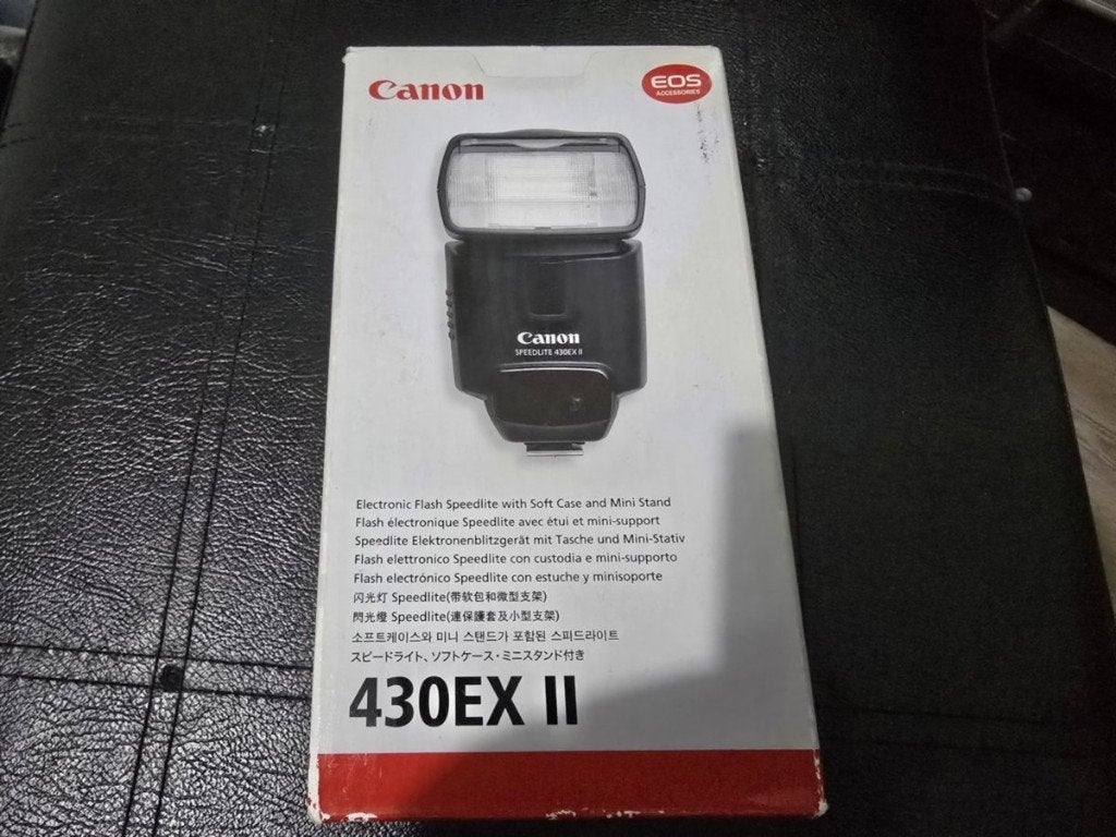 Flash canon 430EX II avec sa boîte, TV, Hi-fi & Vidéo, Photo | Flash, Enlèvement ou Envoi, Utilisé, Canon, Inclinable
