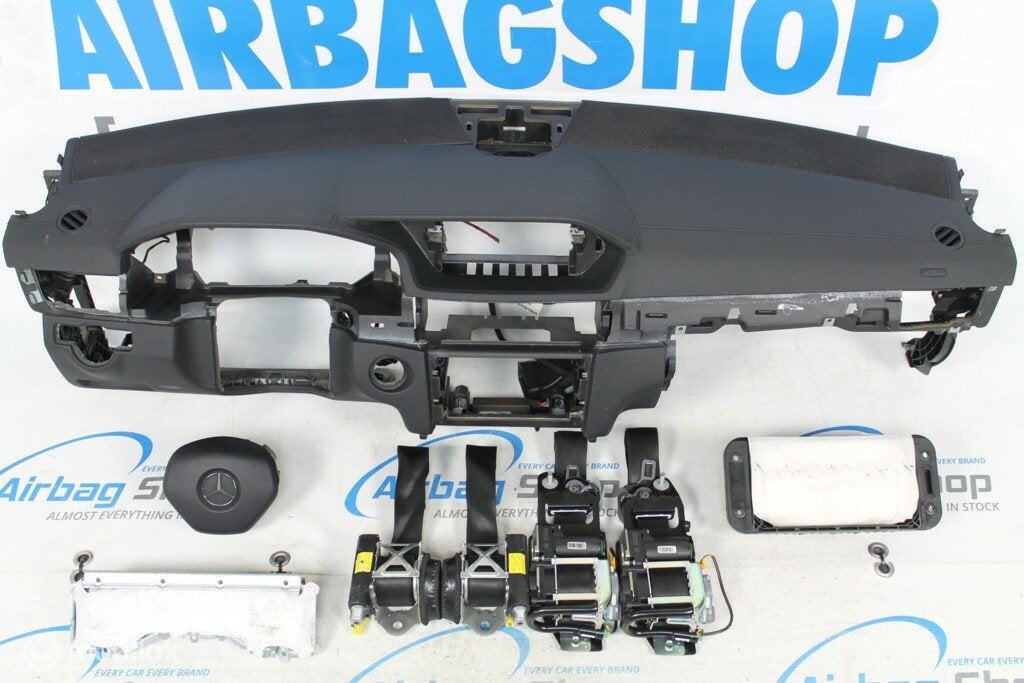 Airbag kit Tableau de bord cuir noir Mercedes E klasse W212, Enlèvement ou Envoi, Utilisé