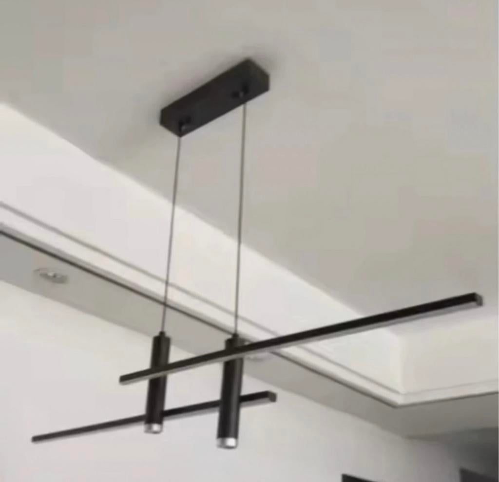 Moderne LED hanglamp zwart – dimbaar – keuken/eettafel, Huis en Inrichting, Lampen | Hanglampen, Ophalen, Zo goed als nieuw