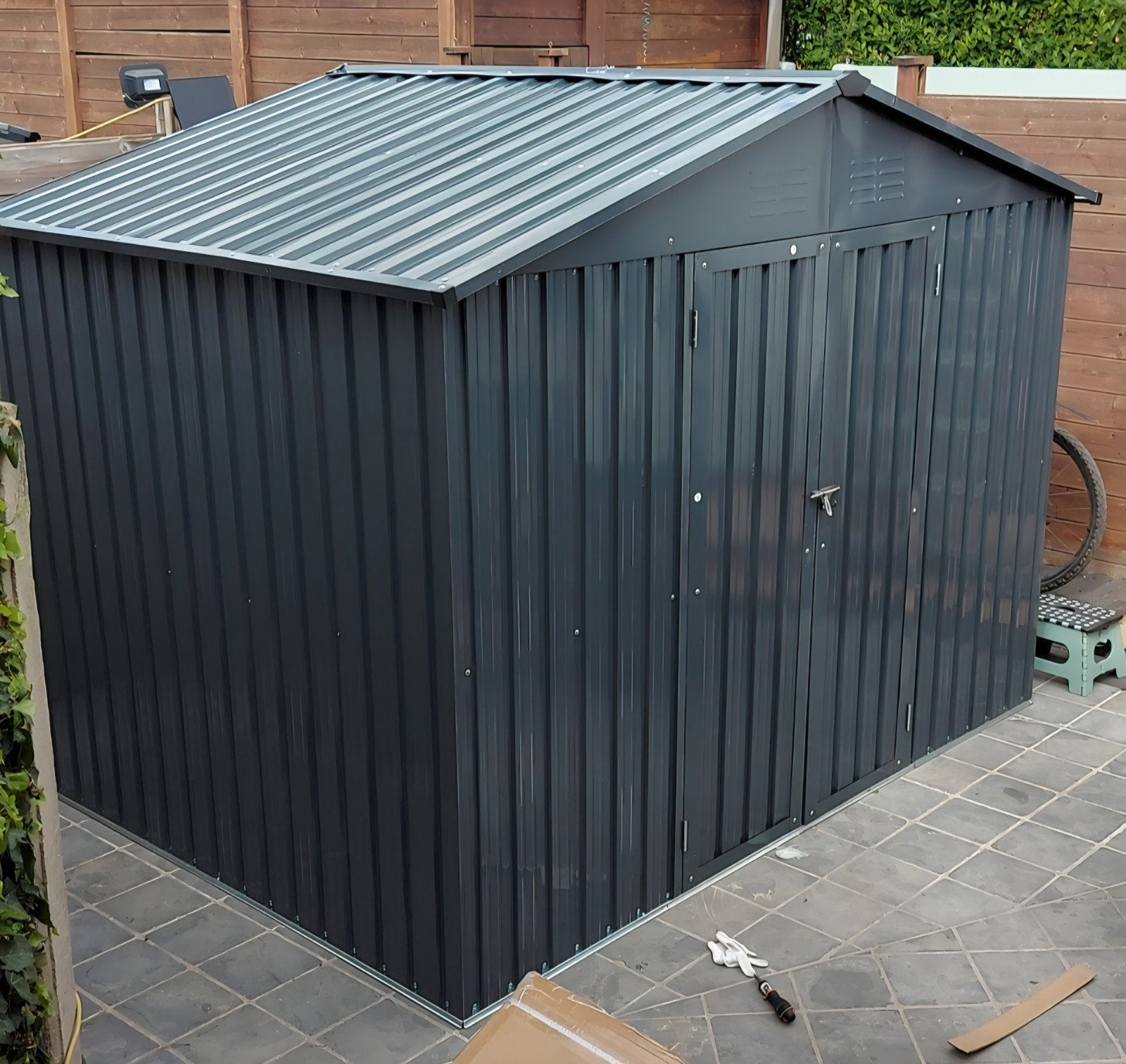 tuinhuis metaal, Tuin en Terras, Tuinhuizen, Ophalen, Zo goed als nieuw, Metaal, Tuinhuis