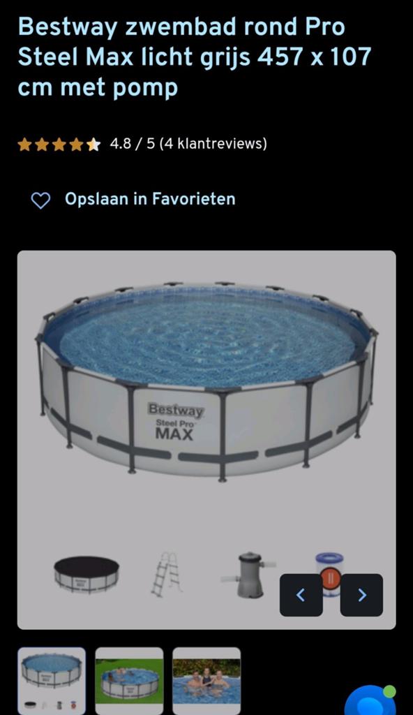 Piscine ronde Bestway Steel Pro Max 457x107cm avec pompe, Jardin & Terrasse, Piscines, Rond, 80 à 120 cm, Piscines hors sol, 400 cm ou plus