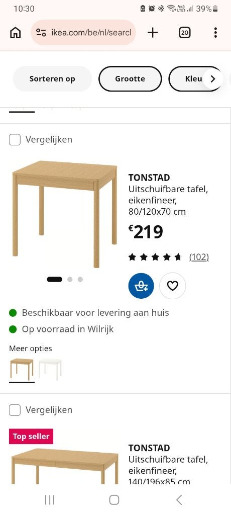 Keuken tafel, Huis en Inrichting, Tafels | Eettafels, Ophalen, 100 tot 150 cm, 50 tot 100 cm, Zo goed als nieuw