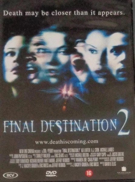 Final Destination 2 Dvd Nederlandse ondertiteling Engels, Cd's en Dvd's, Dvd's | Horror, Inclusief DVD, Vanaf 16 jaar, Verzenden