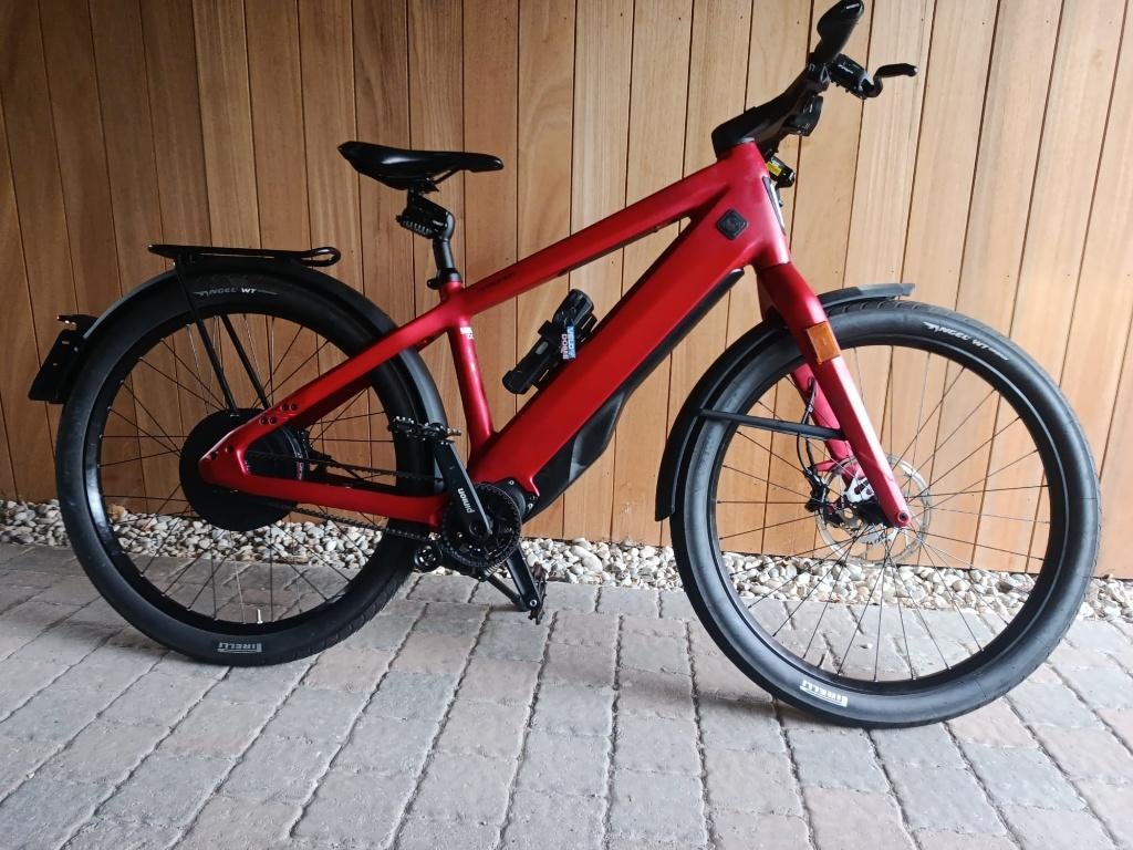 STROMER ST5 PINION, FRAME M, RED, 51 à 55 cm, 50 km par batterie ou plus, Comme neuf, Enlèvement