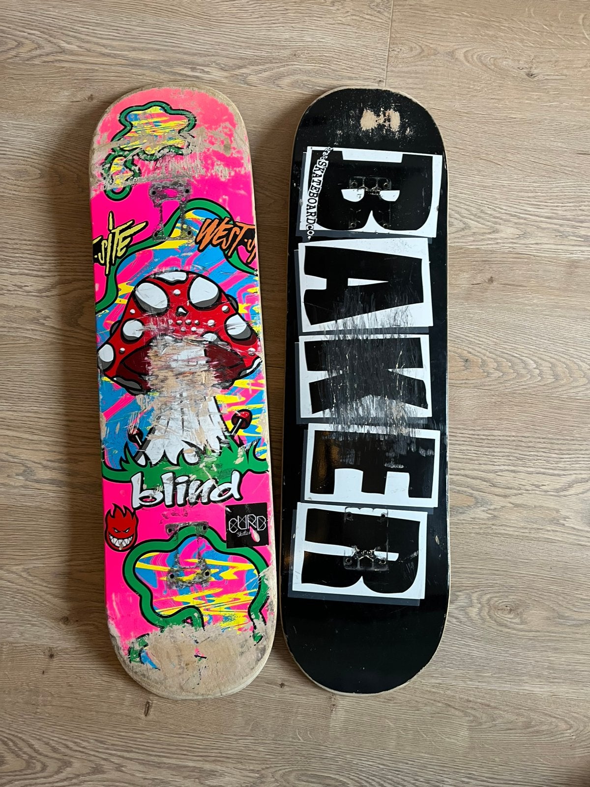 2 skateboard decks, Sport en Fitness, Ophalen, Gebruikt, Board