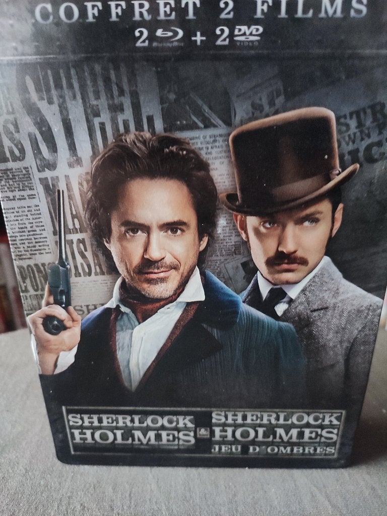 SHERLOCK HOLMES - Coffret DVD & Blu-Ray (Robert Downey Jr.), CD & DVD, Enlèvement ou Envoi, Tous les âges, Film, Coffret