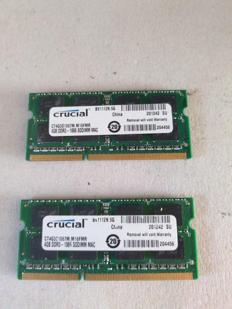 2x4GB DDR3 SO-DIMM Laptop Geheugen, Computers en Software, RAM geheugen, Gebruikt, DDR3, Ophalen of Verzenden, Laptop