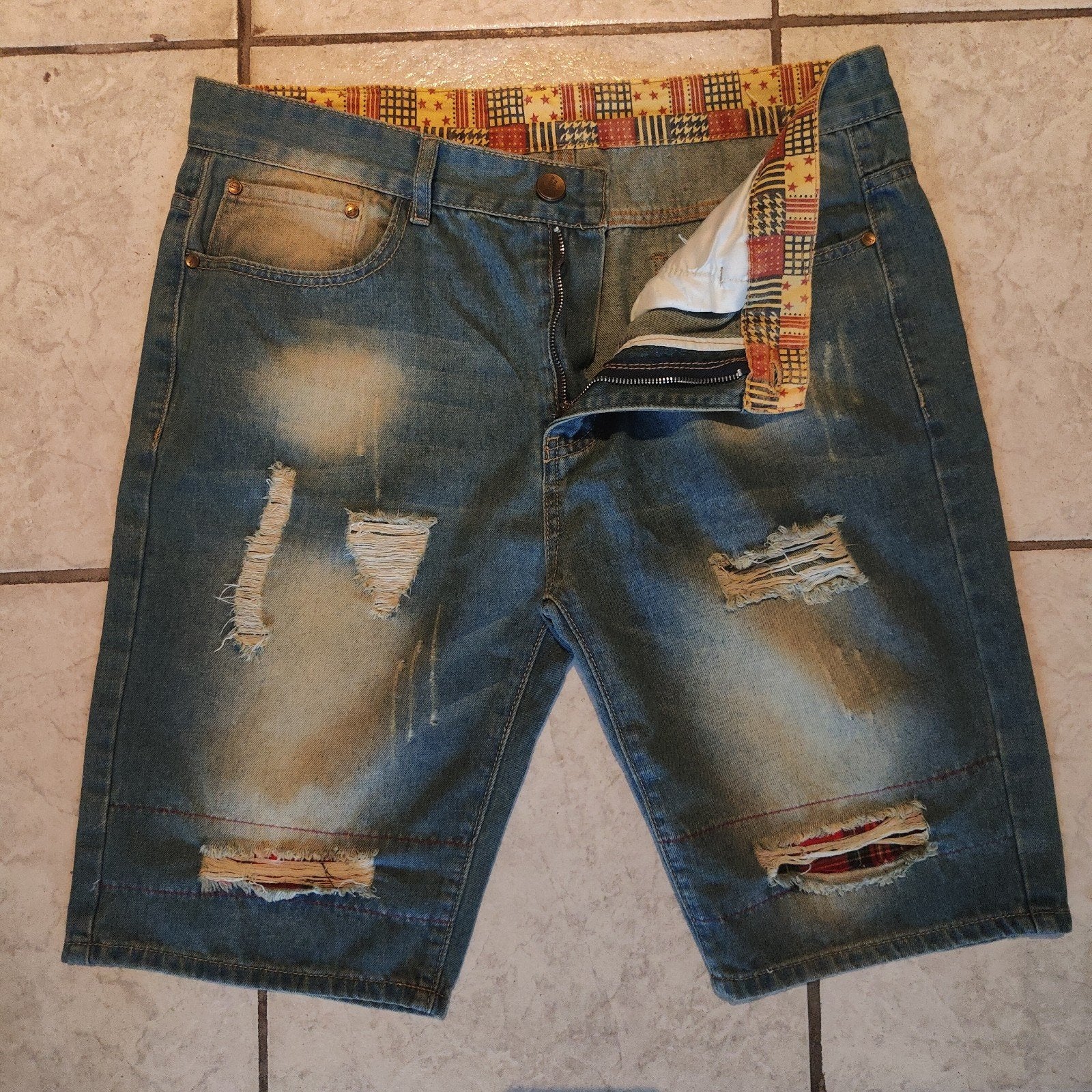 Gescheurde spijkerbroek voor heren T.XL Vintage, Kleding | Heren, Spijkerbroeken en Jeans, Nieuw, W33 - W34 (confectie 48/50)