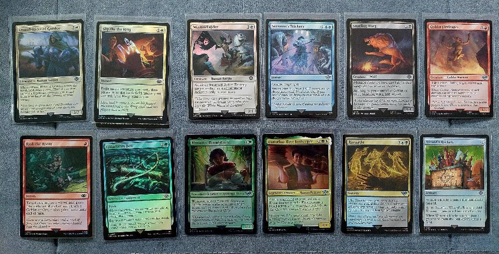 Magic The Gathering (MTG) LOTR klein lotje (12) aan Foils, Hobby en Vrije tijd, Verzamelkaartspellen | Magic the Gathering, Ophalen of Verzenden