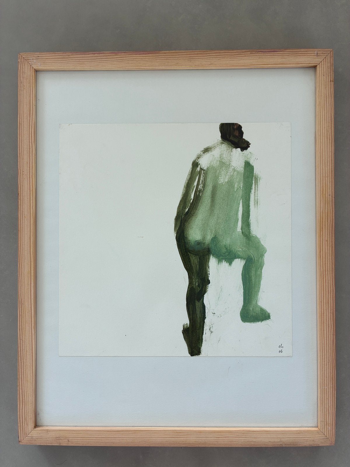 Vrouwelijk naakt, Sous verre, Portrait ou Personnes, Peinture acrylique, Enlèvement