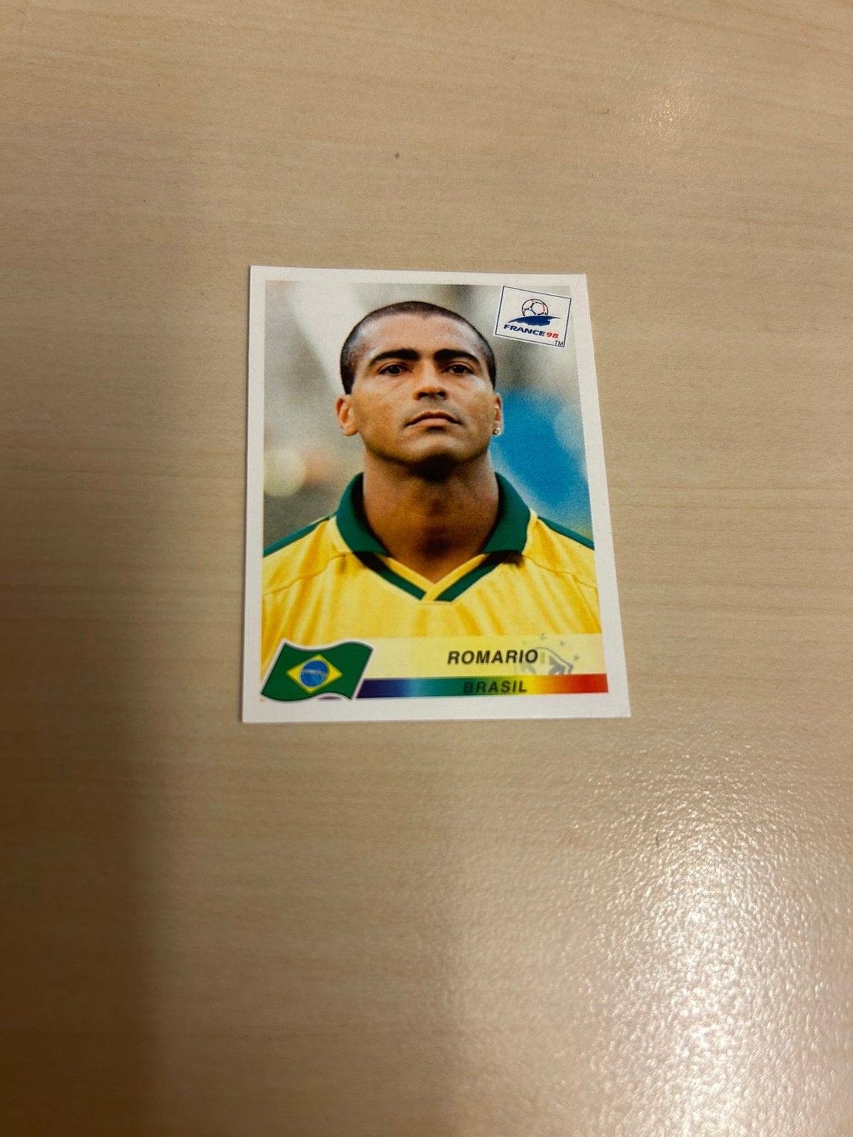 Panini wk 98 Romario, Ophalen of Verzenden, Zo goed als nieuw, Poster, Plaatje of Sticker