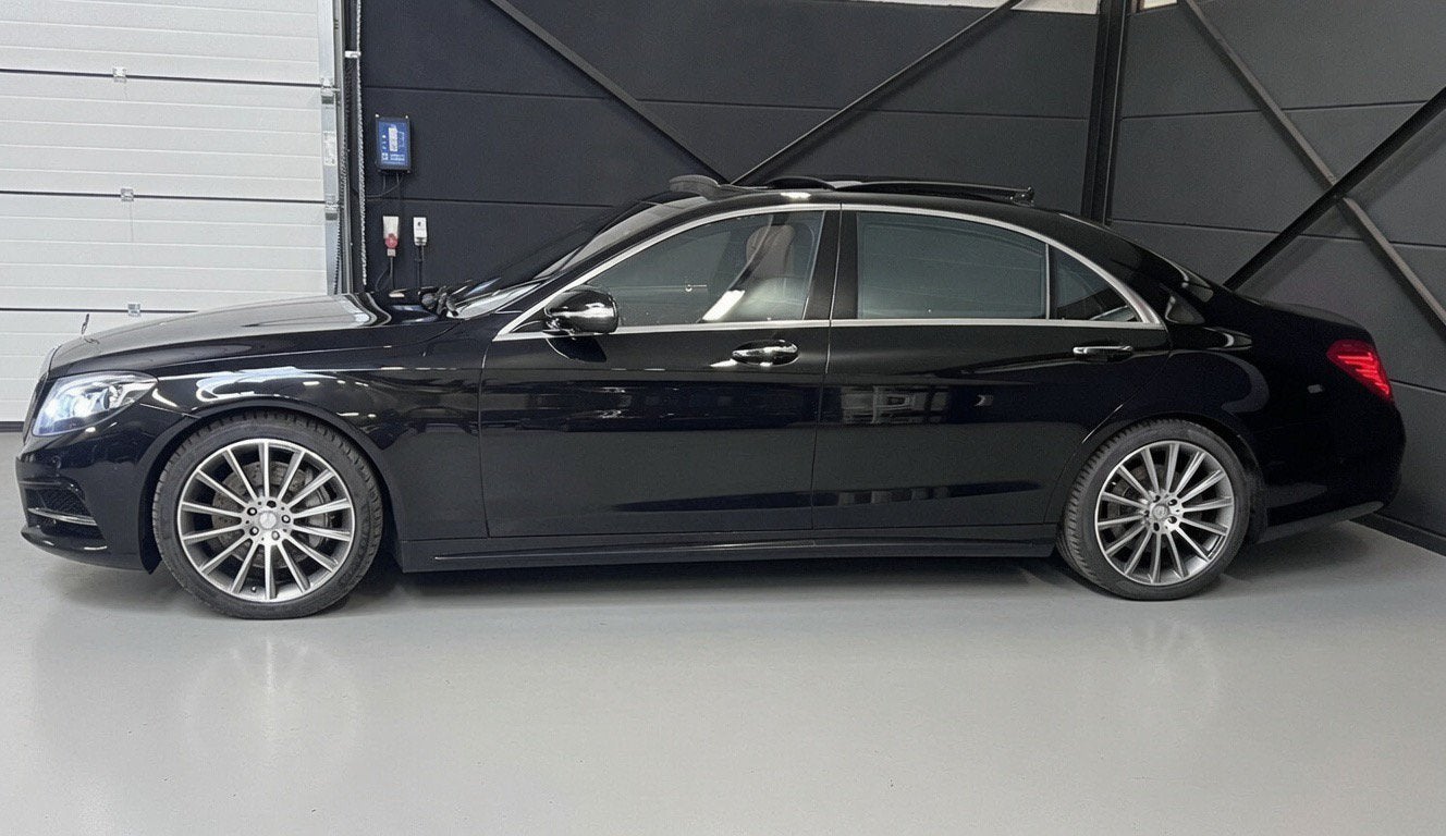 Mercedes S500L hybride, bj2014, 220.000km, full option!, Auto's, Automaat, Euro 6, Zwart, Leder