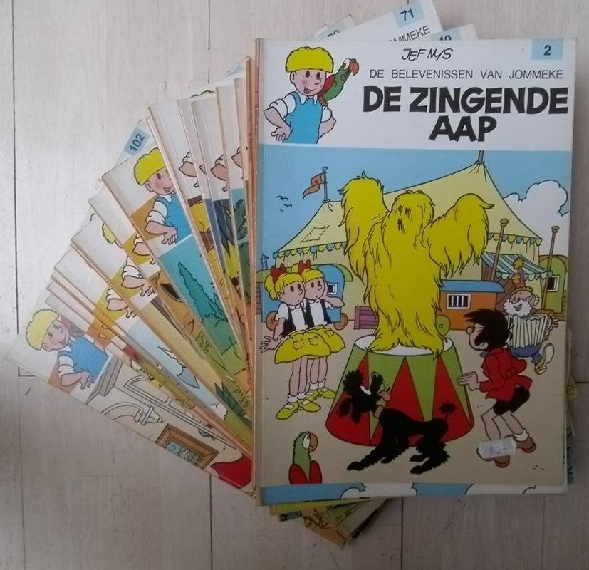 strips Jommeke ( gekleurd, oranje achterkaft ), Ophalen of Verzenden