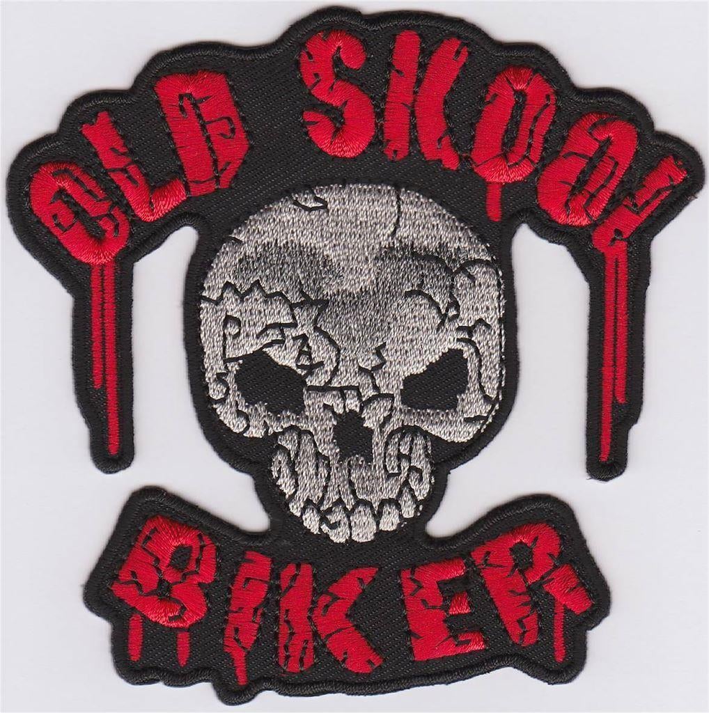 Old Skool Biker stoffen opstrijk patch embleem, Motoren, Verzenden, Nieuw