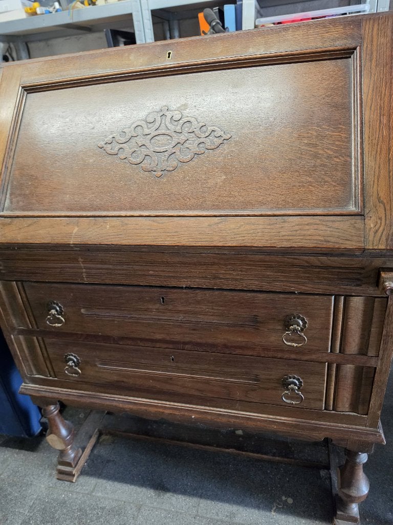 Secrétaire en Chêne, Enlèvement, Utilisé, Ancien, vintage