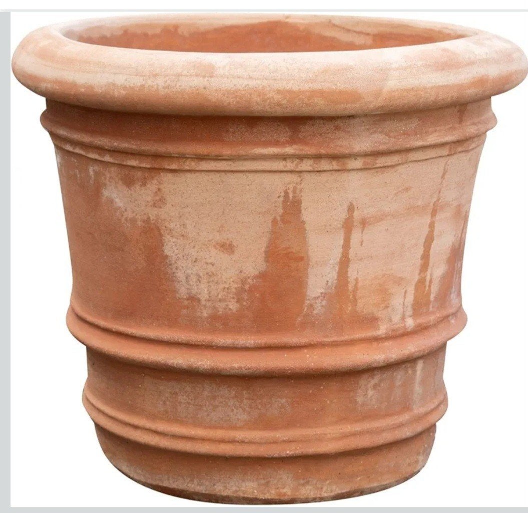 Italiaans aardewerk potten in terra cotta, Tuin en Terras, Bloempotten, Ophalen, Aardewerk