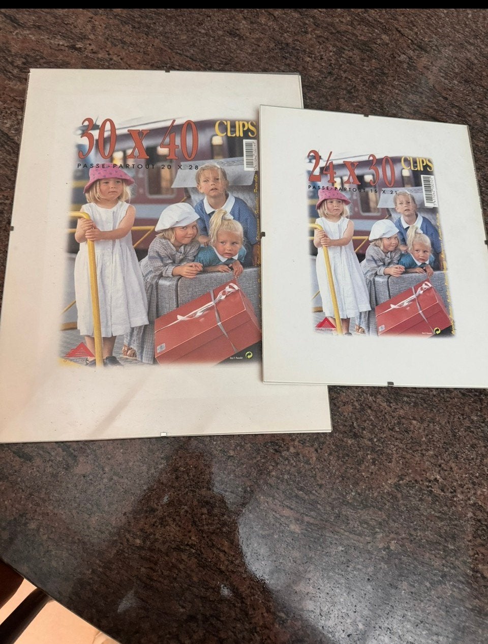 2 kaders in glas, Ophalen, Glas