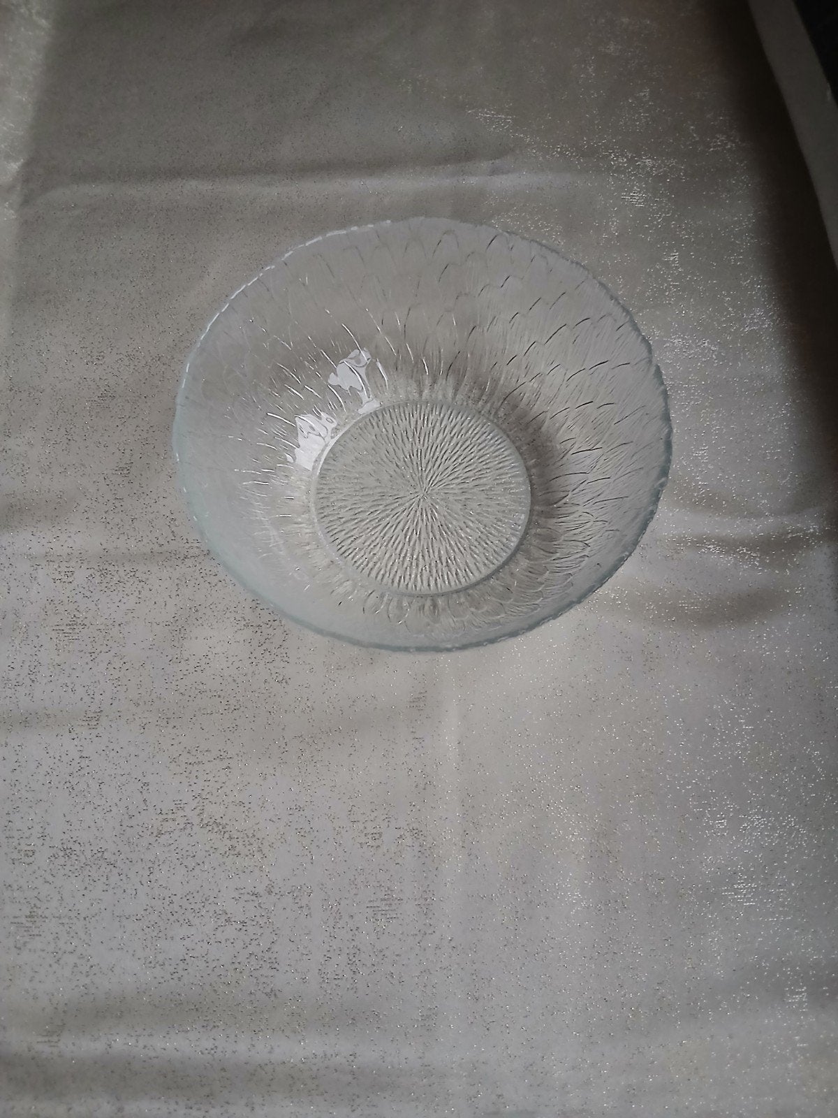 Vintage glazen kom – retro patroon, Huis en Inrichting, Ophalen of Verzenden