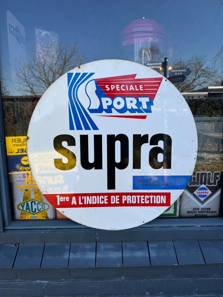 Supra oud origineel reclamebord, Verzamelen, Ophalen, Gebruikt, Reclamebord