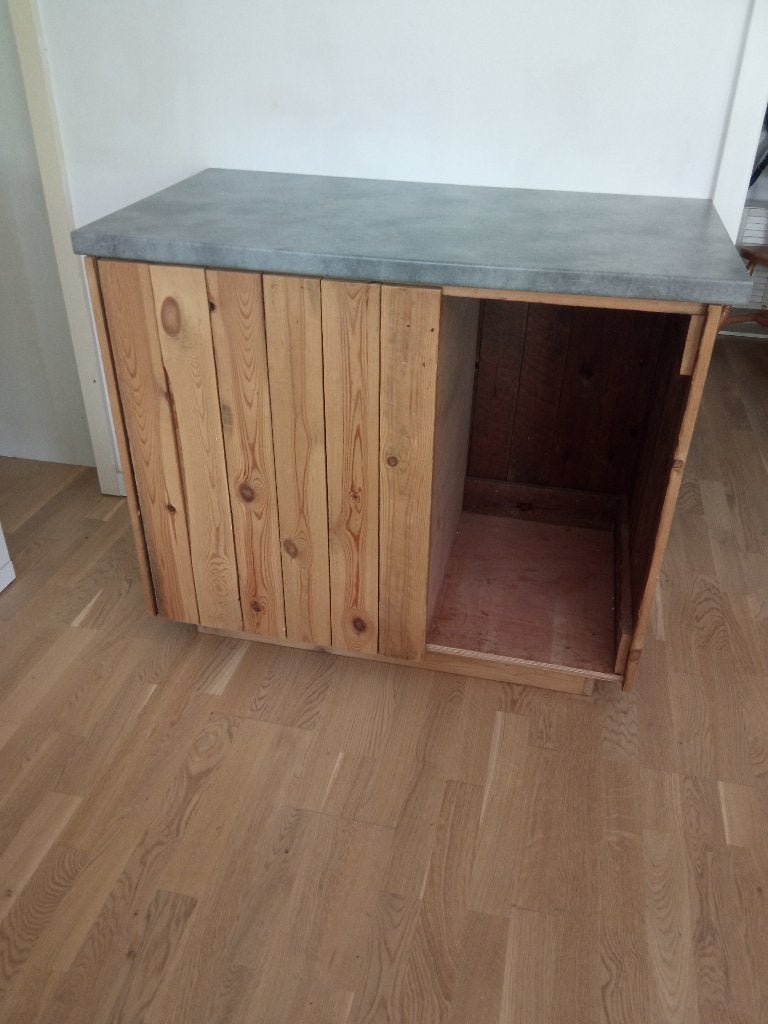 meuble rangement bois/plan de travail 10€, Enlèvement, Utilisé, Style industriel