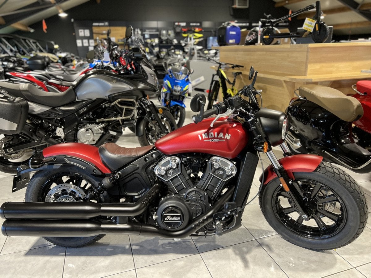 Indian Scout Bobber 1200cc / 100cv Sunset red smoke, Motos, Entreprise, Occasion, Plus de 35 kW, Chopper