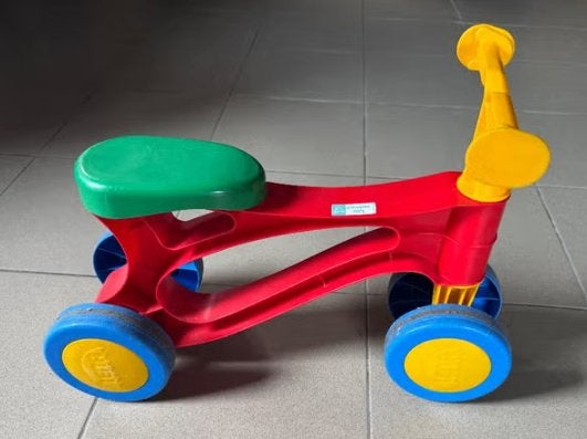 peuterfiets, Ophalen, Gebruikt