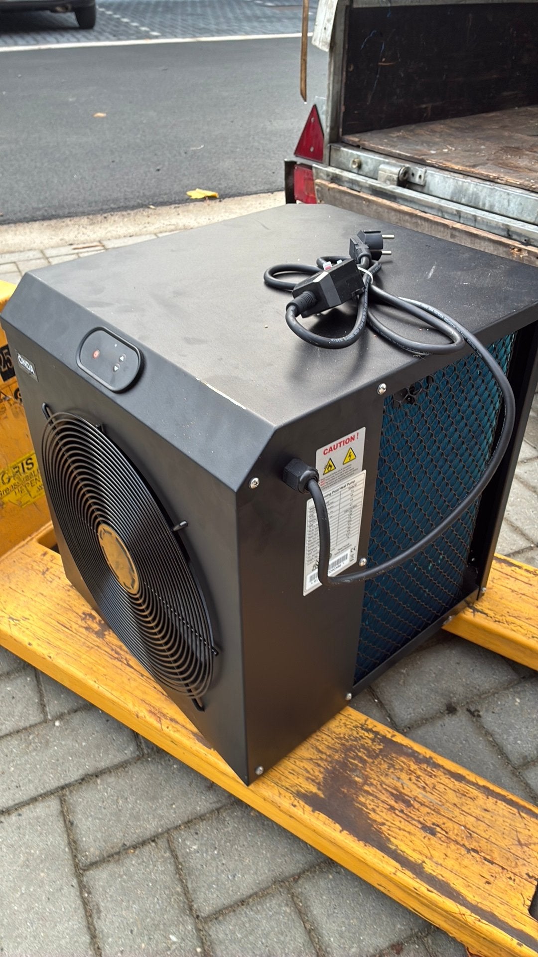 Warmtepomp zwembad, Ophalen, Nieuw