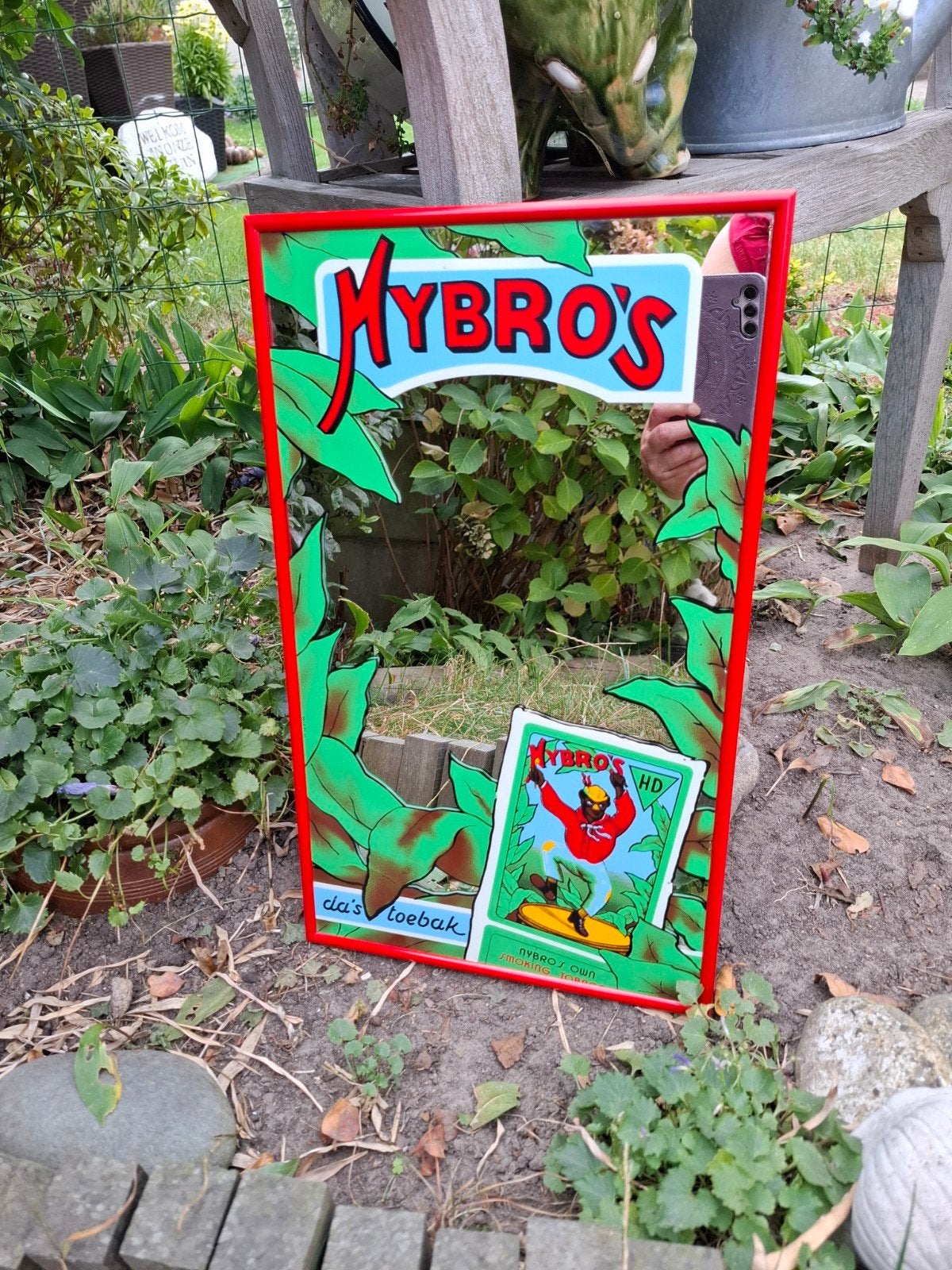 Reclame spiegel Nybro's, Ophalen, Zo goed als nieuw, Reclamebord