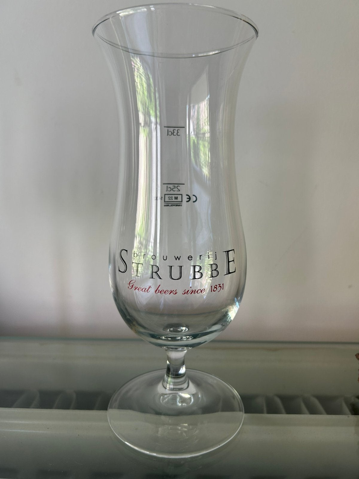 Bierglas Brouwerij Strubbe 33cl, Verzamelen, Biermerken, Ophalen, Zo goed als nieuw