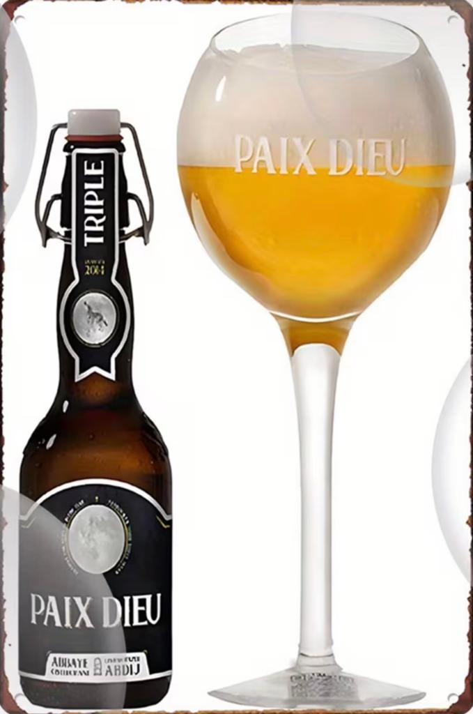 Metalen reclamebord Paix Dieu 2 - retro vintage mancave, Verzamelen, Biermerken, Ophalen of Verzenden, Nieuw, Reclamebord, Plaat of Schild