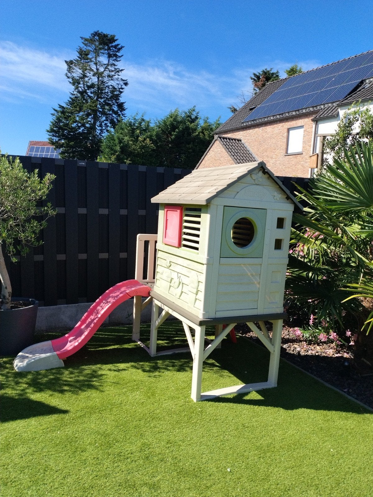 Kinder speelhuis SMOBY met glijbaan, Ophalen