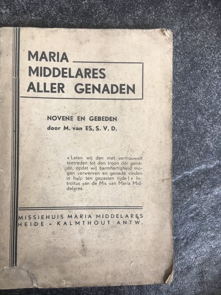 Maria Middelares Aller Genaden - Novene en gebeden - 1937, Ophalen of Verzenden