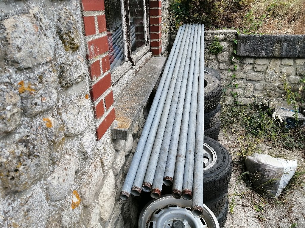 Tuyau galvanisé, 40 à 60 mm, 2 à 4 mètres, Buse droite, Comme neuf