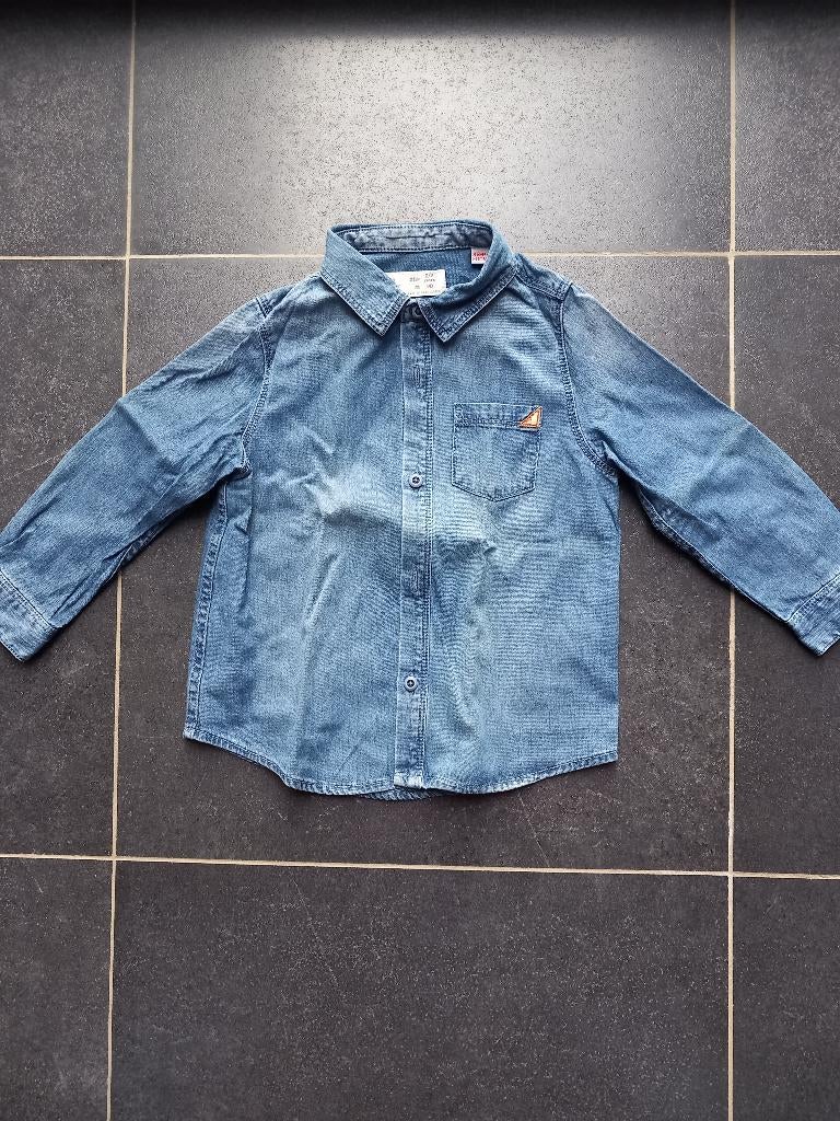 Jeanshemdje lange mouwen Zara, Kinderen en Baby's, Kinderkleding | Maat 98, Gebruikt, Overhemd of Blouse, Ophalen of Verzenden