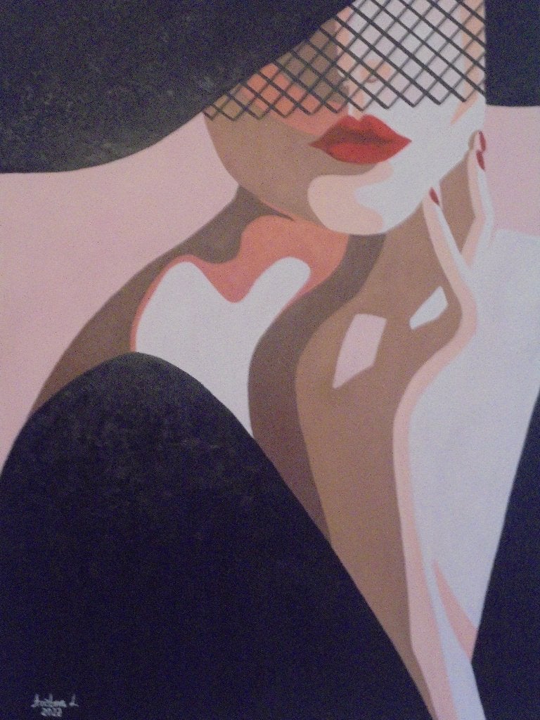grande peinture à l'huile pop art (75x115 cm), Peinture à l'huile, Enlèvement ou Envoi, Figures, Autres matériaux