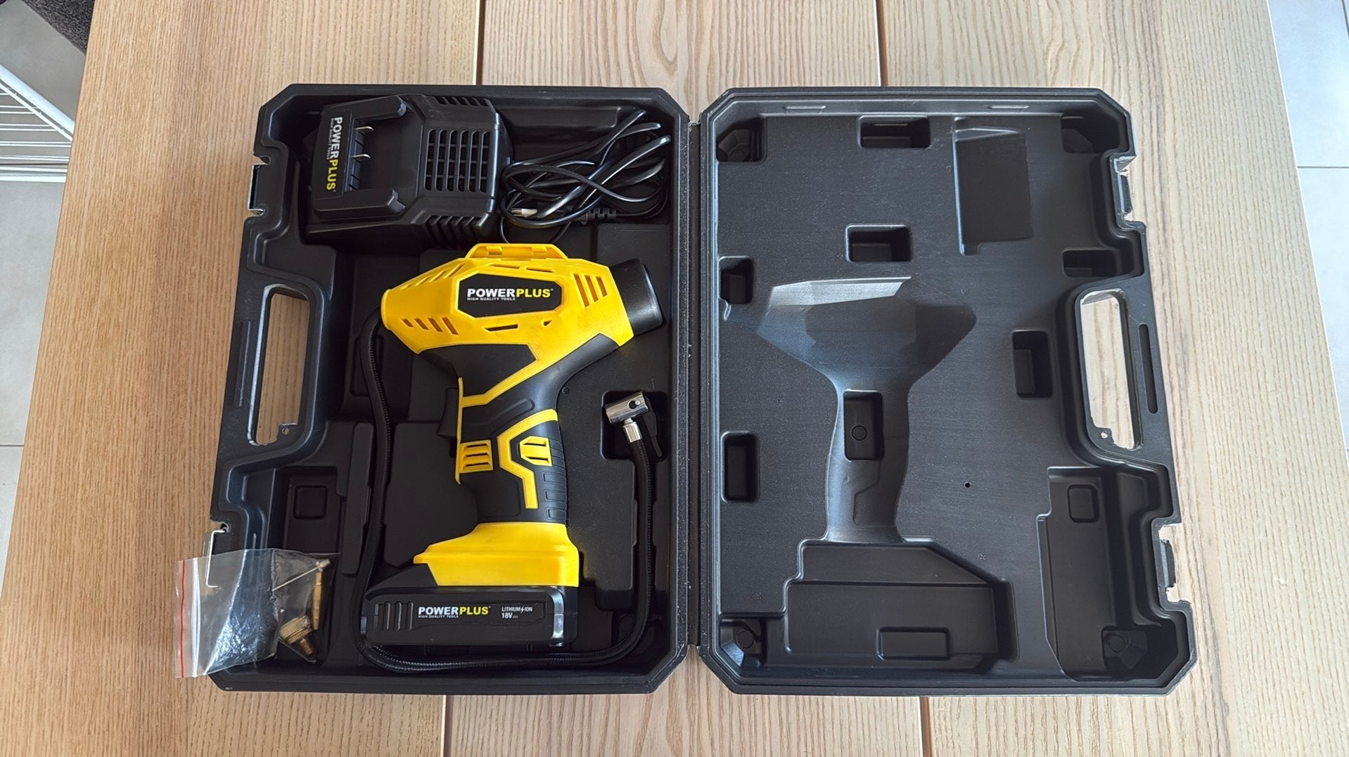 Powerplus compressor, Doe-het-zelf en Bouw, Ophalen, 6 tot 10 bar, Zo goed als nieuw, Minder dan 200 liter/min