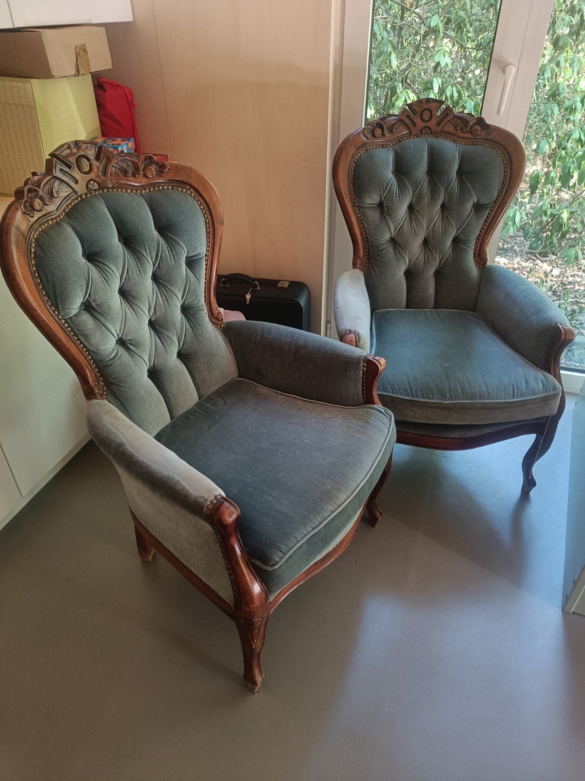 antieke fauteuils, Huis en Inrichting, Ophalen, Gebruikt