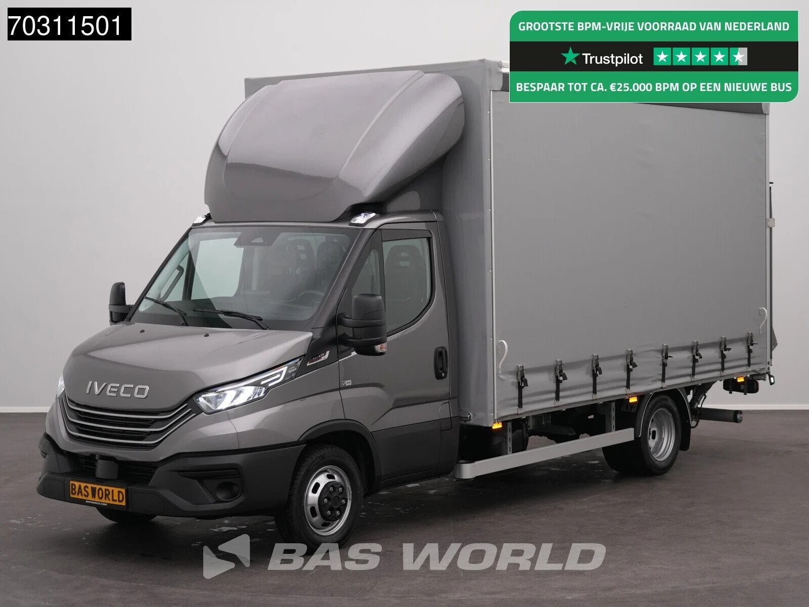 Iveco Daily 35C21 3.0L Laadklep 3,5t Trekhaak Automaat Dubbe, Auto's, Stof, Euro 6, 4 cilinders, Iveco