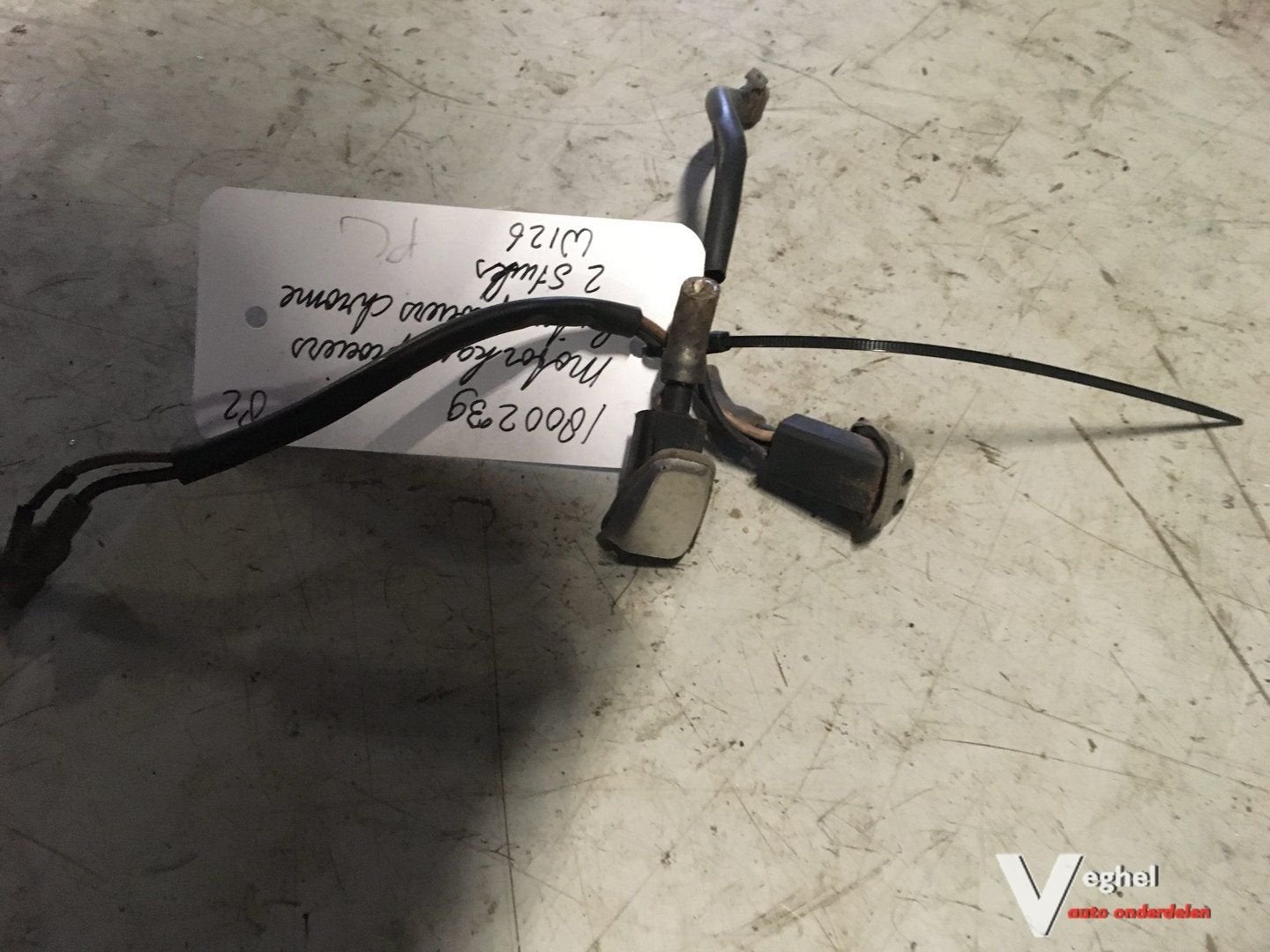 w126 chrome sproeiers motorkap 2 stuks, Ophalen, Gebruikt, -, -