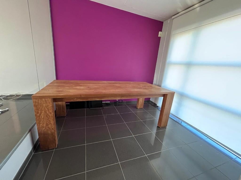 Eetkamertafel, Huis en Inrichting, Ophalen, Gebruikt, Eikenhout, 200 cm of meer