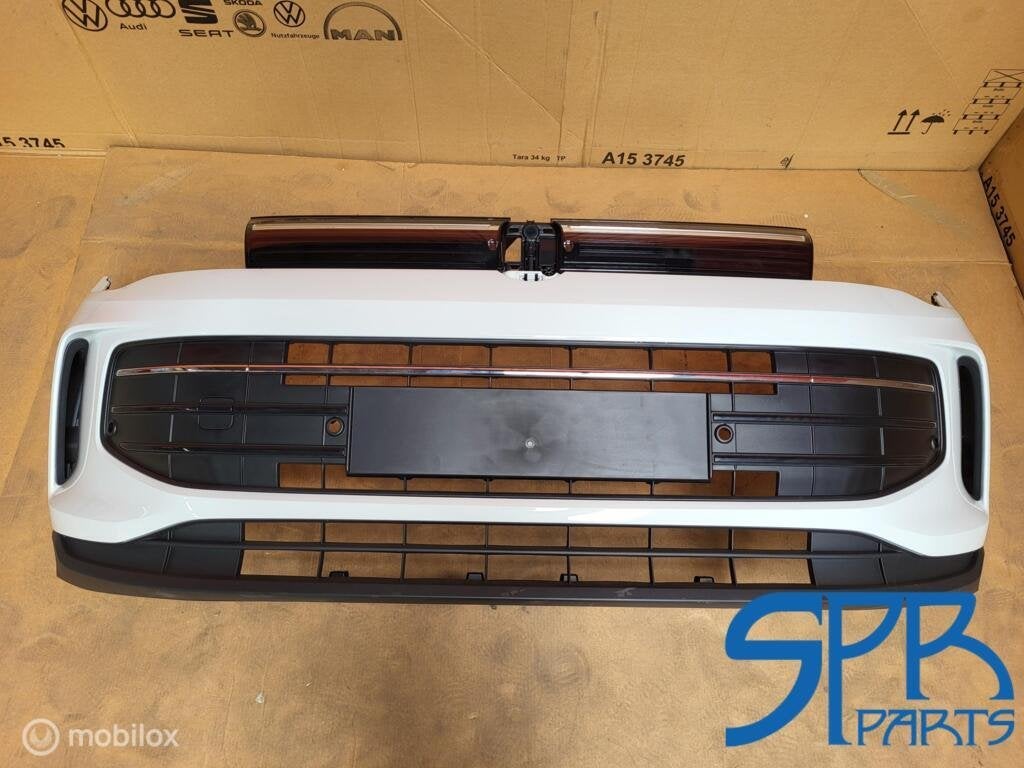 Vw TIGUAN 571 CT1 LIFE LC9A VOORBUMPER PURE WHITE GRILLE NEW, VOLKSWAGEN, Volkswagen, Nieuw, Ophalen of Verzenden