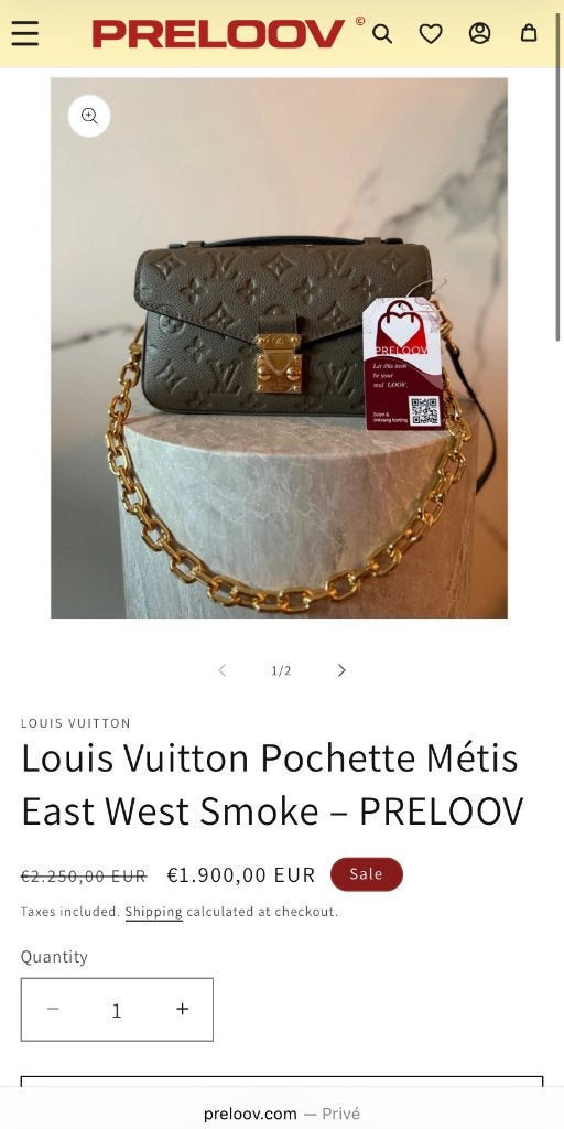 Louis Vuitton tas Handtas pochette metis east west SMOKE, Handtassen en Accessoires, Tassen | Damestassen, Ophalen of Verzenden