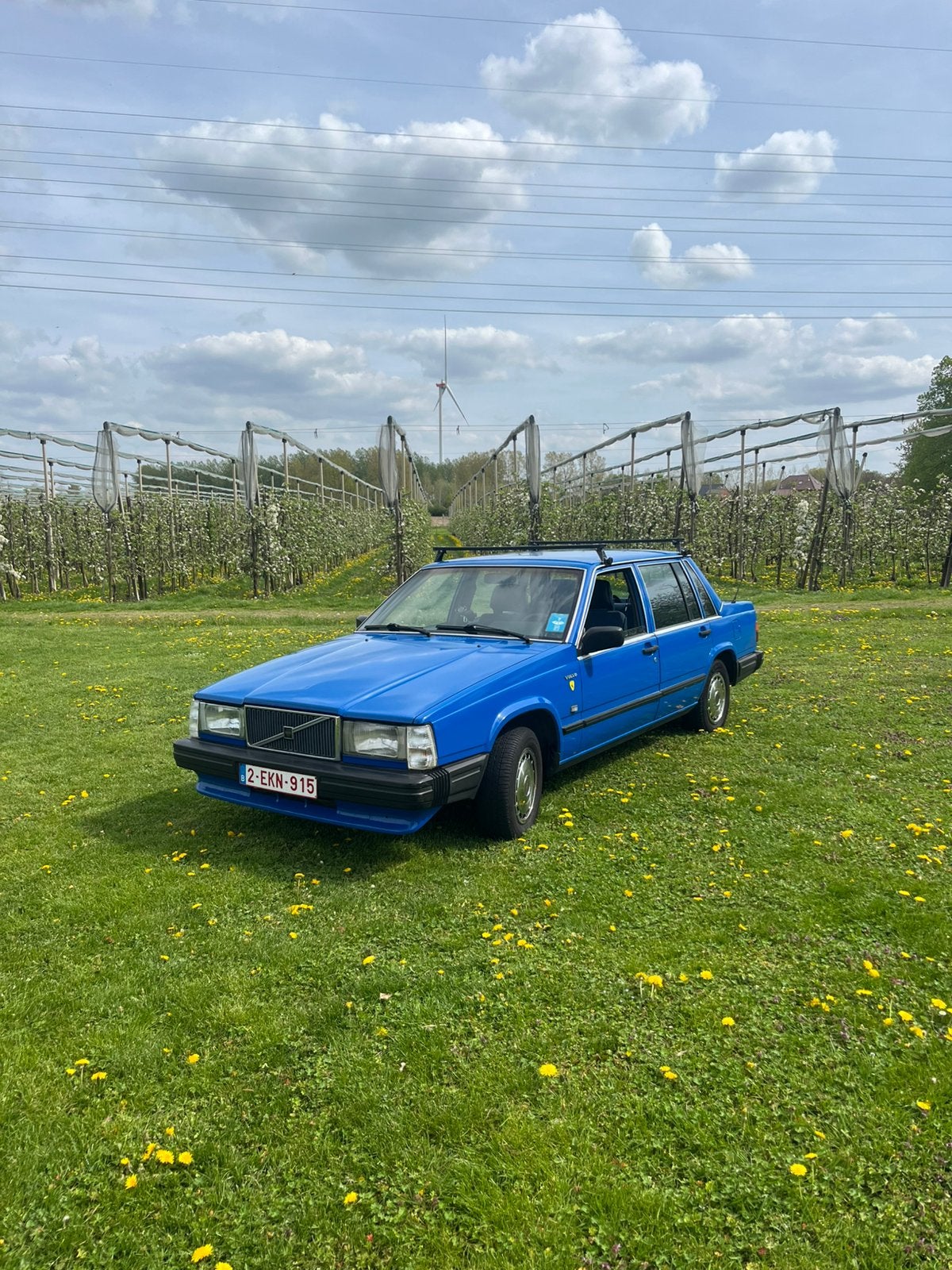 Volvo 740, Auto's, Volvo, Particulier, Dakrails, LPG, 4 deurs, Handgeschakeld, Blauw, Blauw, Stof, Onderhoudsboekje, Ophalen